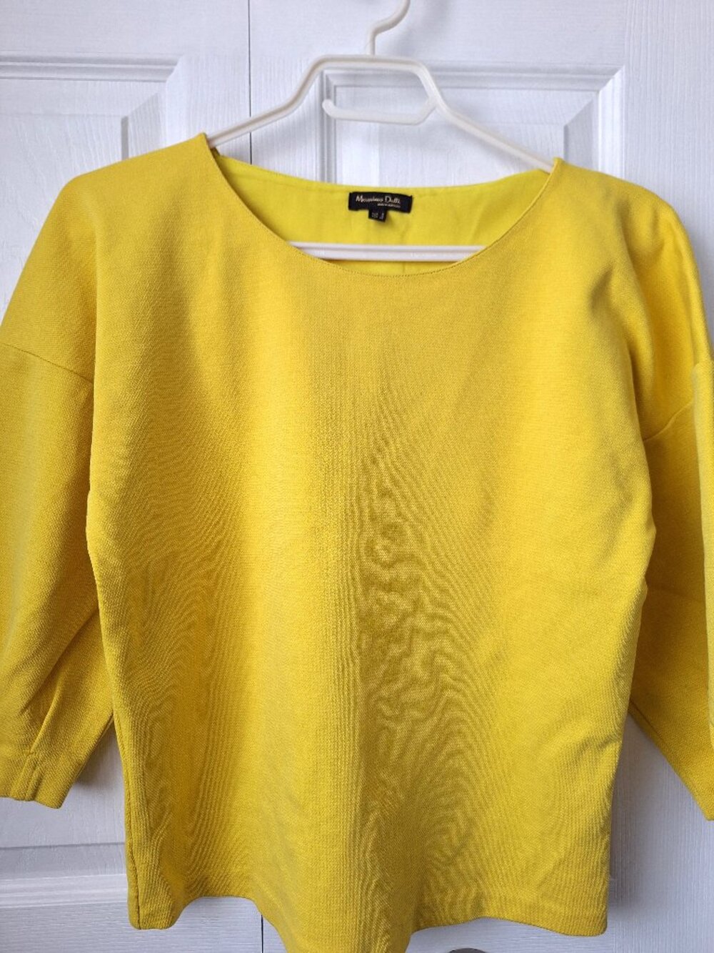 Massimo Dutti Yellow Cotton Top